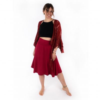 Červená midi sukňa Panitera Burgundy | UNI