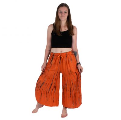 Batikované sukňové nohavice Yana Bright Orange | UNI