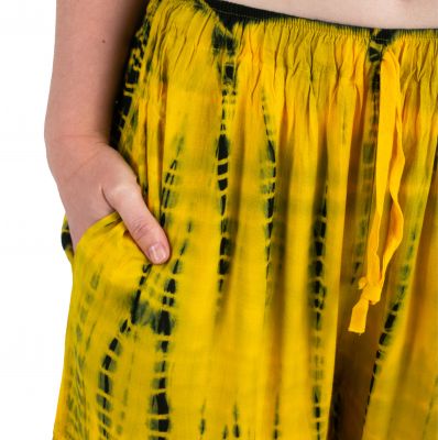 Batikované sukňové nohavice Yana Yellow Thailand