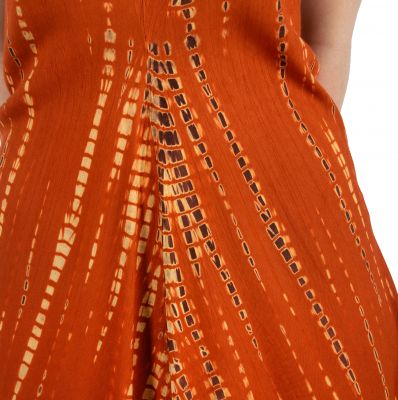 Dlhé oranžové batikované šaty Tripta Orange Thailand