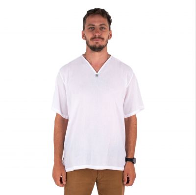 Kurta Lamon White - pánska košeľa s krátkym rukávom | S, M, L, XL, XXL, XXXL