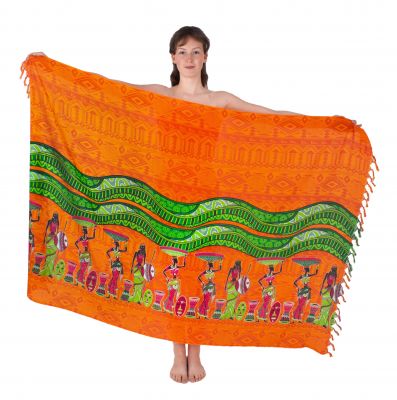 Sarong / pareo / plážová šatka African Women Orange