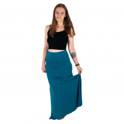 Dlhá jednofarebná sukňa Panjang Petrol Blue | UNI (S/M)