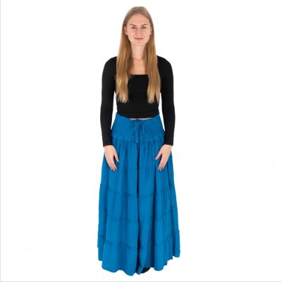 Dlhá modrá etno / hippie sukňa Bhintuna Cobalt Blue Nepal