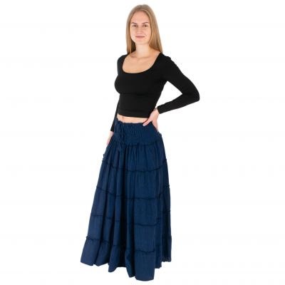 Dlhá modrá etno / hippie sukňa Bhintuna Dark Blue | S/M, L/XL, XXL/XXXL