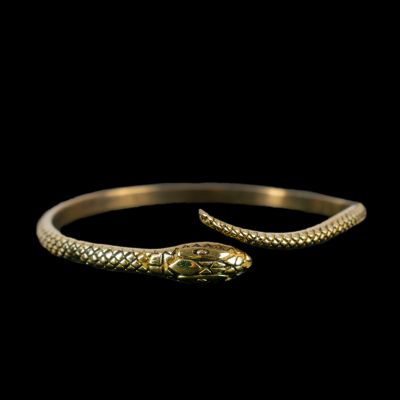 Mosadzný etno náramok v tvare hada Snake 3