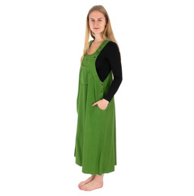 Zelené bavlnené šaty s láclom Jayleen Green Nepal