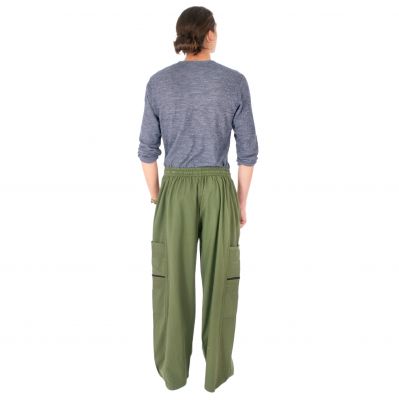zelené pánske bavlnené nohavice Taral Green Nepal