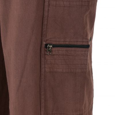 hnedé pánske bavlnené nohavice Taral Brown Nepal
