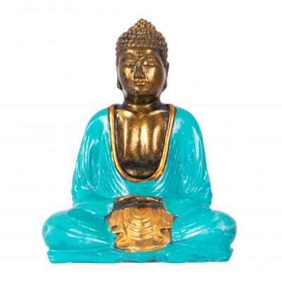Malovaná soška zo živice Farebný Buddha 16 cm (2)