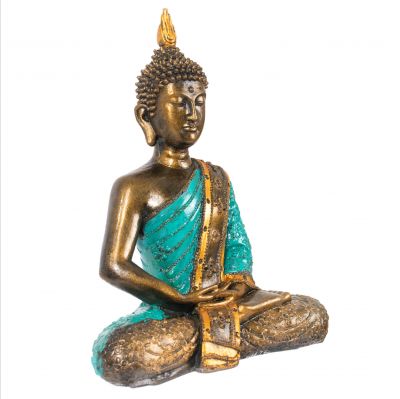 Malovaná soška zo živice Farebný Buddha 29 cm Indonesia