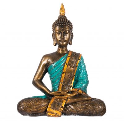 Malovaná soška zo živice Farebný Buddha 29 cm
