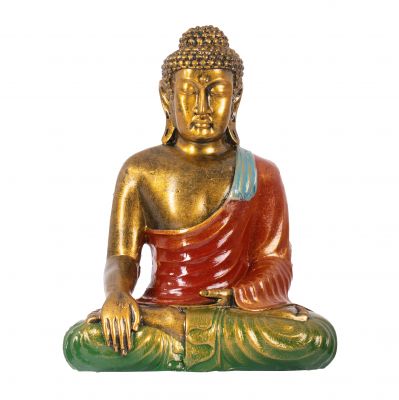 Malovaná soška zo živice Farebný Buddha 30 cm