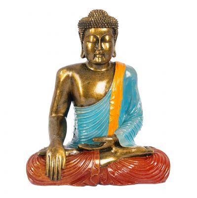 Malovaná soška zo živice Farebný Buddha 40 cm