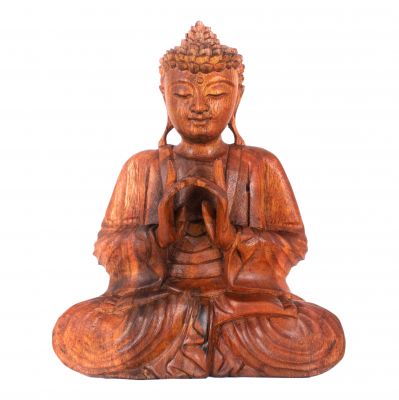 Vyrezávaná drevená soška Sediaci Budha 1 | 32 cm