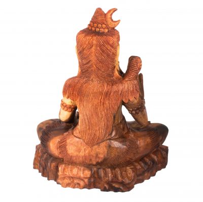 Vyrezávaná drevená soška Sediaci Šiva 2 Indonesia