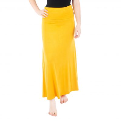 Dlhá jednofarebná sukňa Panjang Yellow Thailand