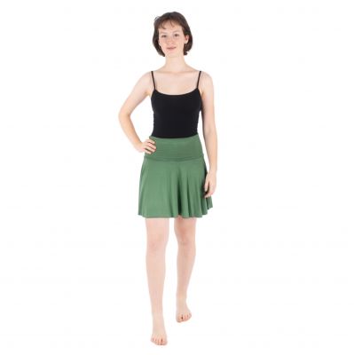 Khaki zelená kruhová mini sukňa Lutut Khaki | UNI (S/M)