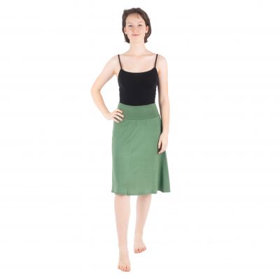 Khaki zelená midi sukňa Panitera Khaki | UNI