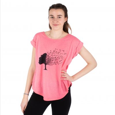 Dámske tričko s krátkym rukávom Darika Tree Dandelion Pink | S/M