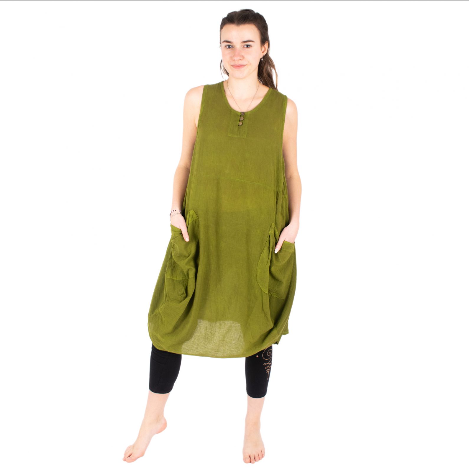 Khaki zelené letné šaty Kwanjai Khaki Thailand