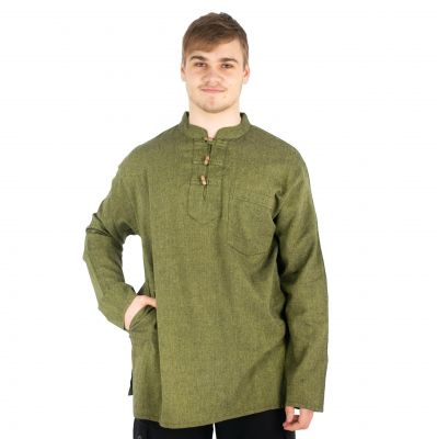Kurta Vikram Khaki - pánska košeľa s dlhým rukávom | M, L, XL, XXL