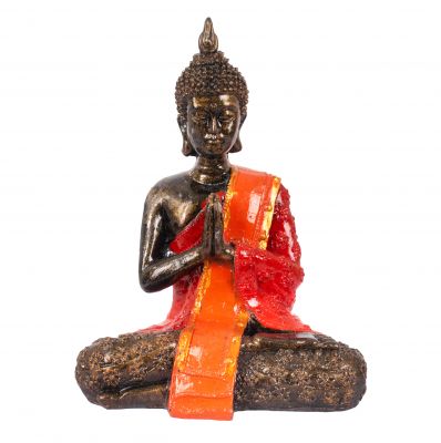 Malovaná soška zo živice Farebný Buddha 20 cm