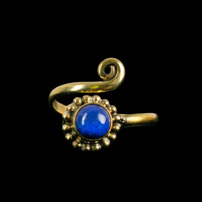 Mosadzný prsteň Cornelia Lapis Lazuli