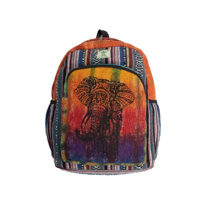 Etno batoh z konope Slon - farebný Nepal