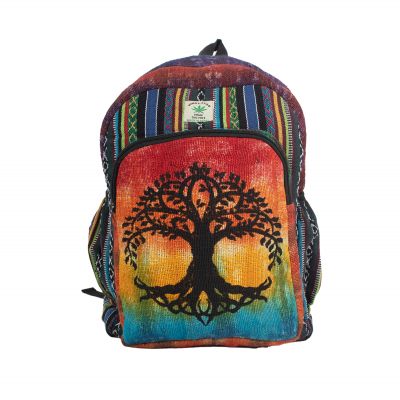 Etno batoh z konope Strom - farebný Nepal