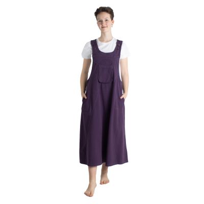 Fialové bavlnené šaty s láclom Jayleen Purple | S/M