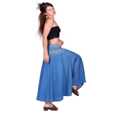 Dlhá modrá etno sukňa Rea Pirus Nepal