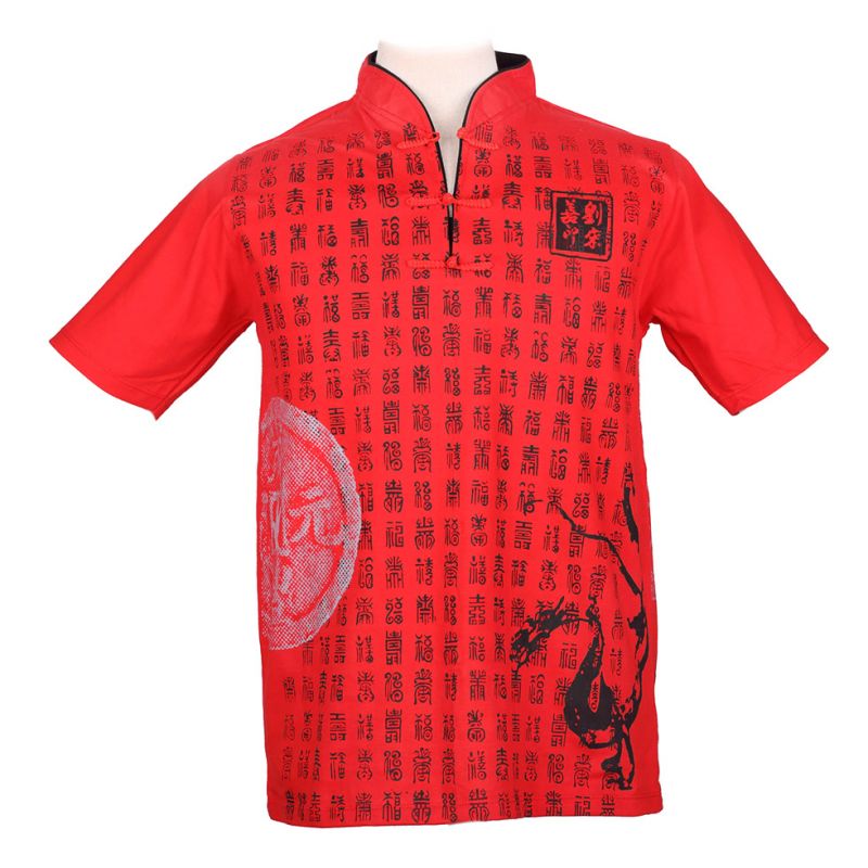 Pánske orientálne tričko Emperor Pinyin Red Thailand