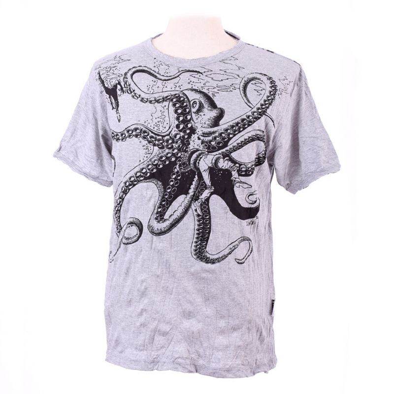 Pánske tričko Sure Octopus Attack Grey