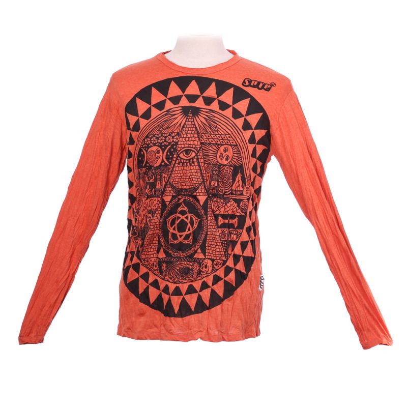 Pánske tričko Sure s dlhým rukávom - Pyramid Orange Thailand