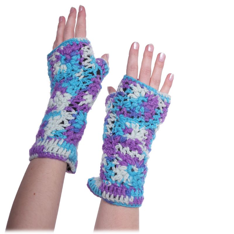 Vlnené bezprstové rukavice Jendela Kalapani Nepal